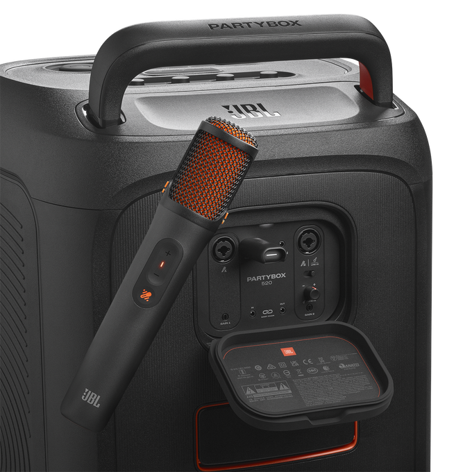 JBL EasySing Mics - Black - Two wireless AI-powered microphones with real-time vocal removal - Detailshot 3 image number null